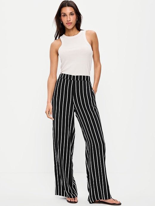 Image number 1 showing, High-Waisted Playa Wide-Leg Pants