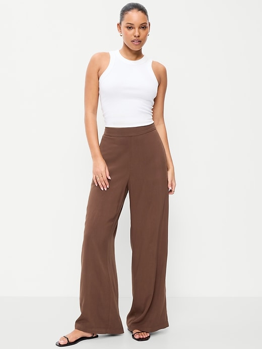 Image number 1 showing, High-Waisted Playa Wide-Leg Pants