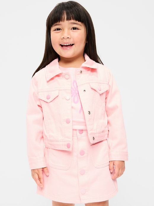 Image number 1 showing, Cropped Twill Jacket for Toddler Girls