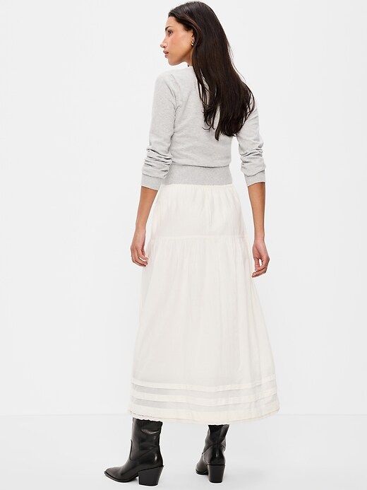 Image number 3 showing, Lace-Trim Maxi Skirt