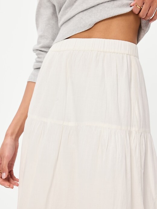 Image number 5 showing, Lace-Trim Maxi Skirt