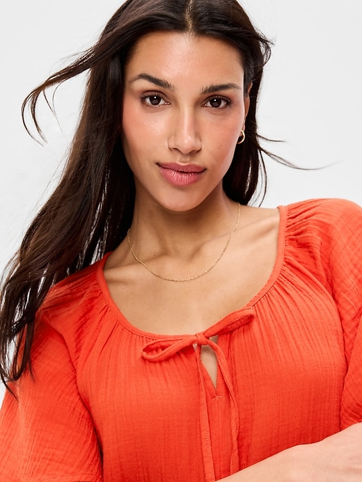 Image number 4 showing, Flutter-Sleeve Mini Swing Dress