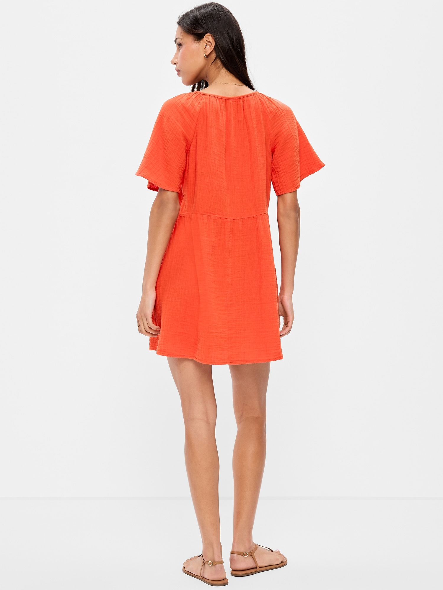 Image number 2 showing, Flutter-Sleeve Mini Swing Dress