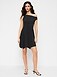 Fit & Flare Asymmetrical Shoulder Mini Dress - image 2