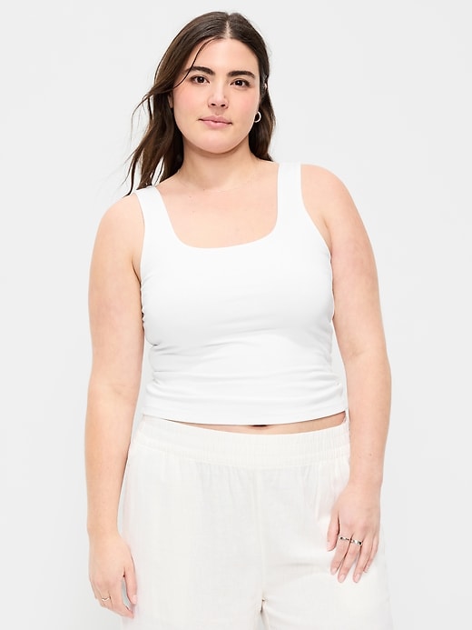 Image number 5 showing, Hug Double-Layer Scoop-Neck Tank Top