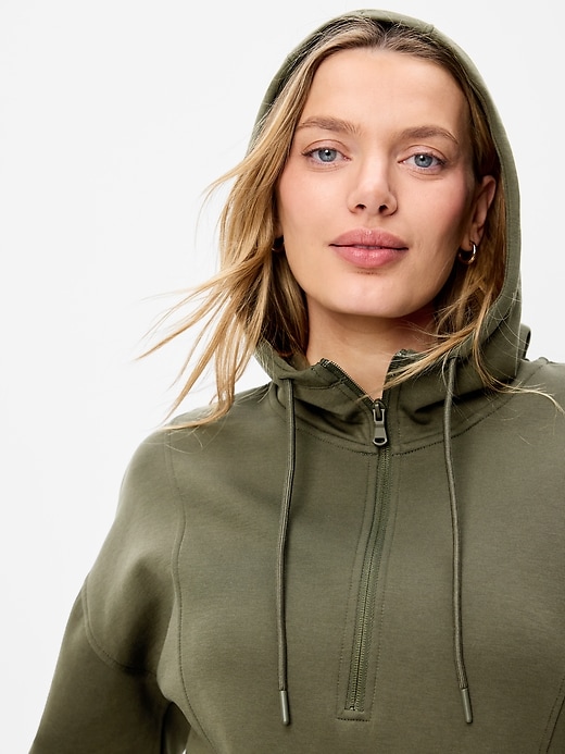 Image number 3 showing, Maternity Dynamic Fleece Half-Zip Hoodie