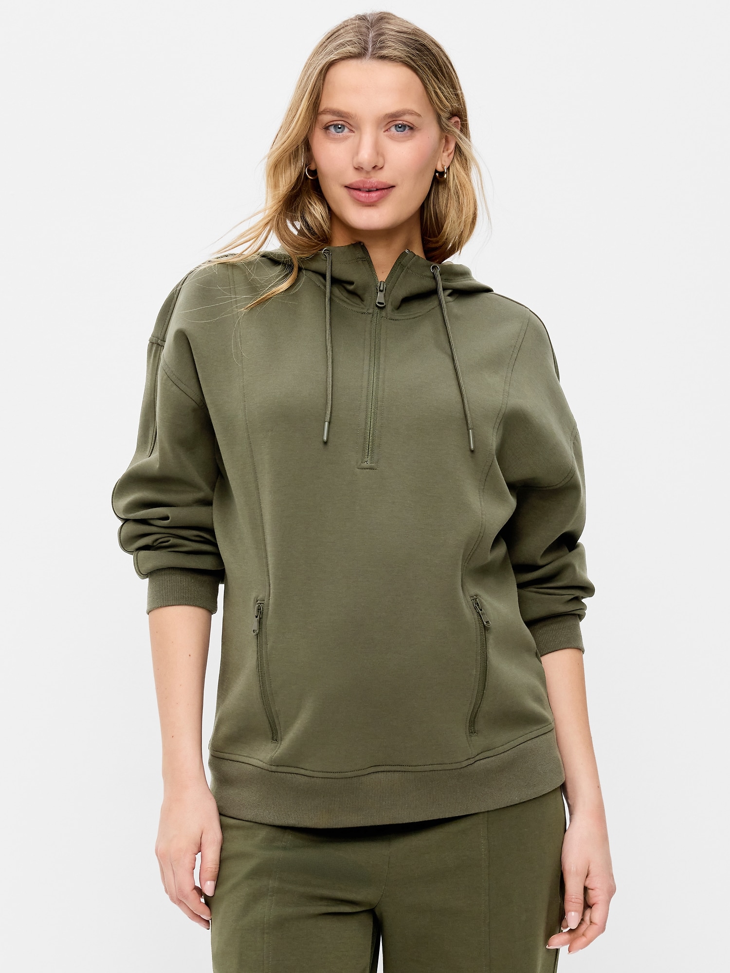 Maternity Dynamic Fleece Half-Zip Hoodie
