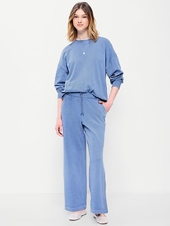 High-Waisted Wide-Leg Sweatpants