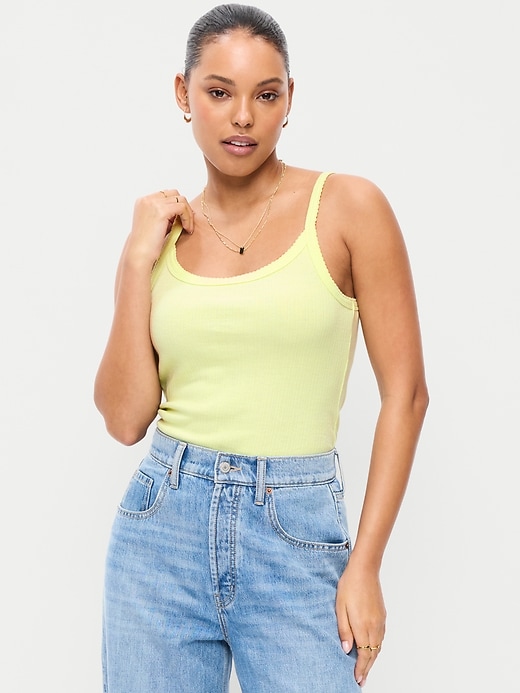Image number 1 showing, Rib-Knit Cami Tank Top