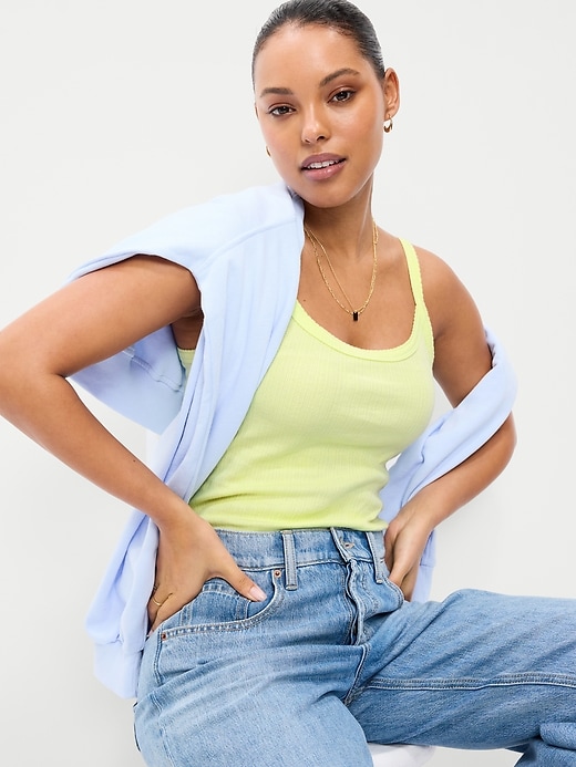 Image number 3 showing, Rib-Knit Cami Tank Top