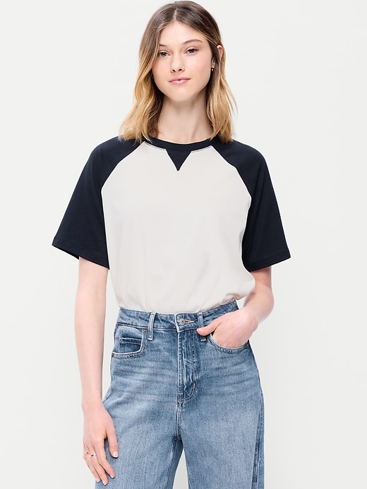 Image number 1 showing, Vintage Crew-Neck Raglan T-Shirt
