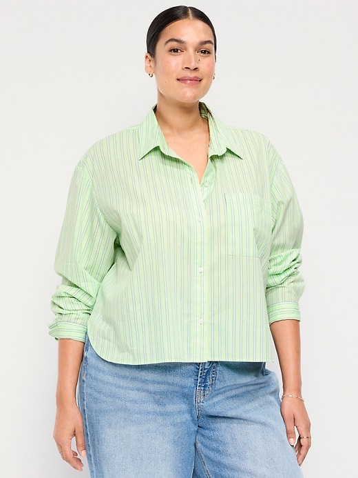 Image number 7 showing, Cropped Button-Down Shirt