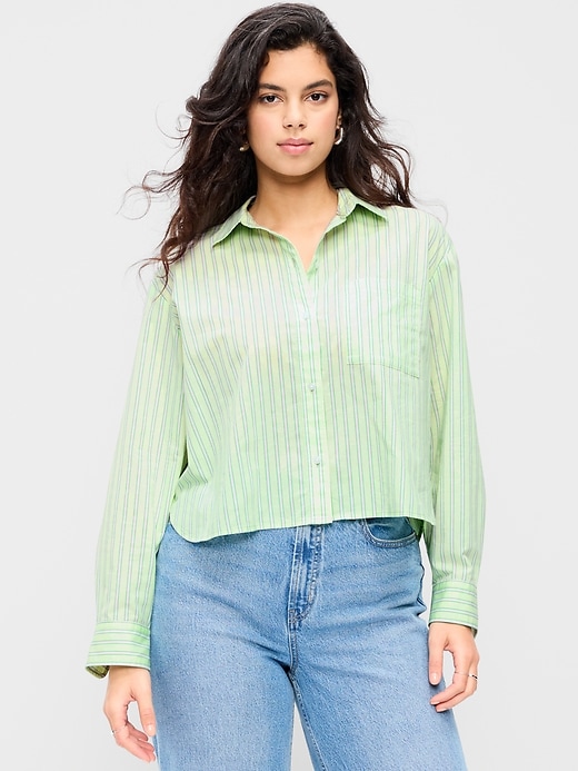 Image number 5 showing, Cropped Button-Down Shirt