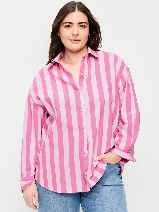 Image number 4 showing, Oversized Button-Down Boyfriend Shirt