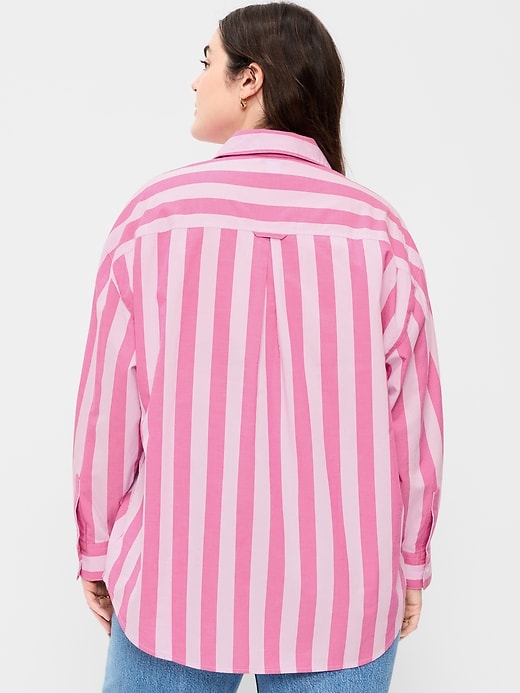 Image number 5 showing, Oversized Button-Down Boyfriend Shirt