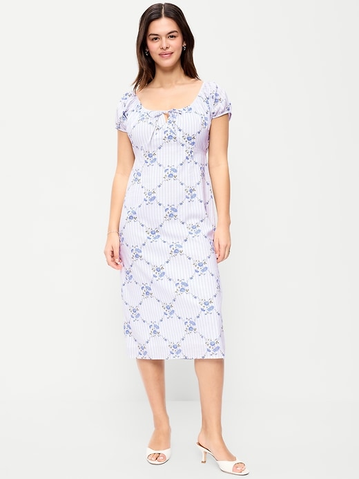 Image number 7 showing, Short-Sleeve Scoop-Neck Midi Dress