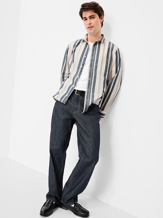 Image number 3 showing, Classic Fit Everyday Striped Poplin Shirt
