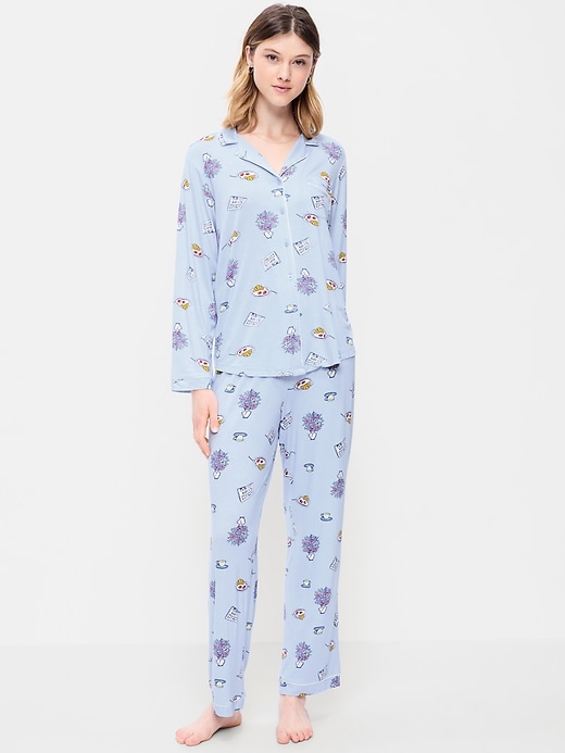 Image number 1 showing, Sunday Sleep Knit Jersey Pant Set