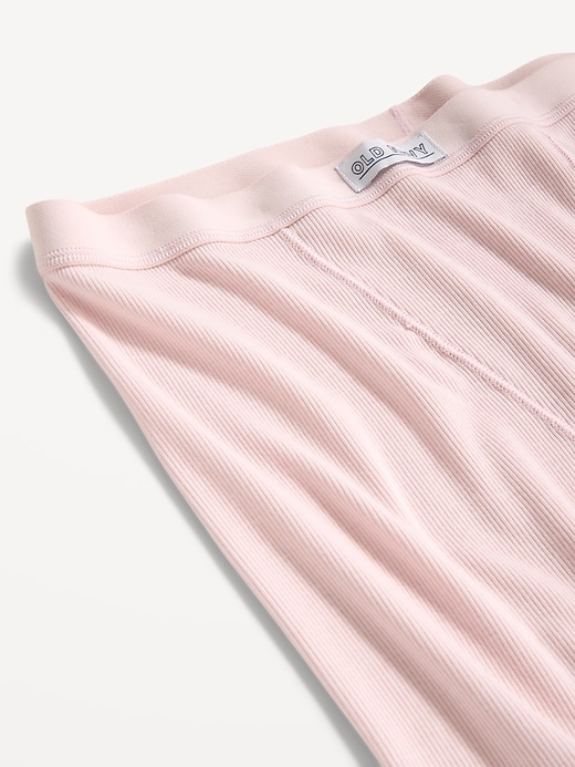 Image number 2 showing, High-Waisted Ribbed Boyshort Briefs -- 3-inch inseam