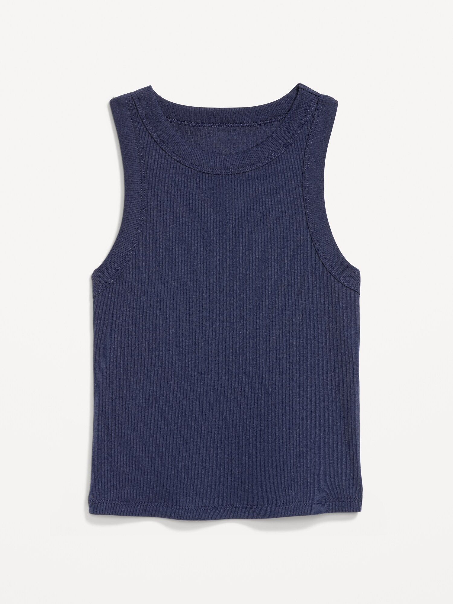 Женский топ Old Navy Crop Ribbed Tank Top, цвет: Arctic Depth — фото 4