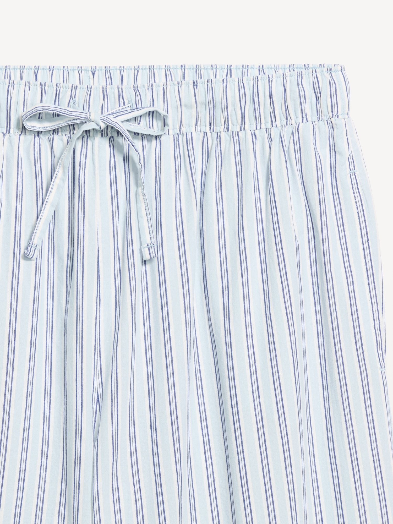 Poplin Wide-Leg Pajama Pants