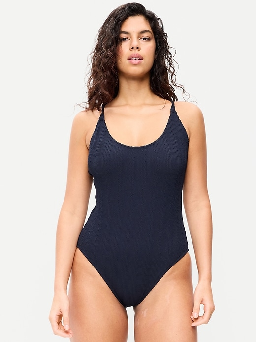 Image number 4 showing, Braided-Strap One-Piece Swimsuit