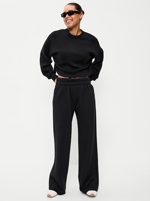 Image number 3 showing, Bounce Fleece Crew-Neck Cropped Top