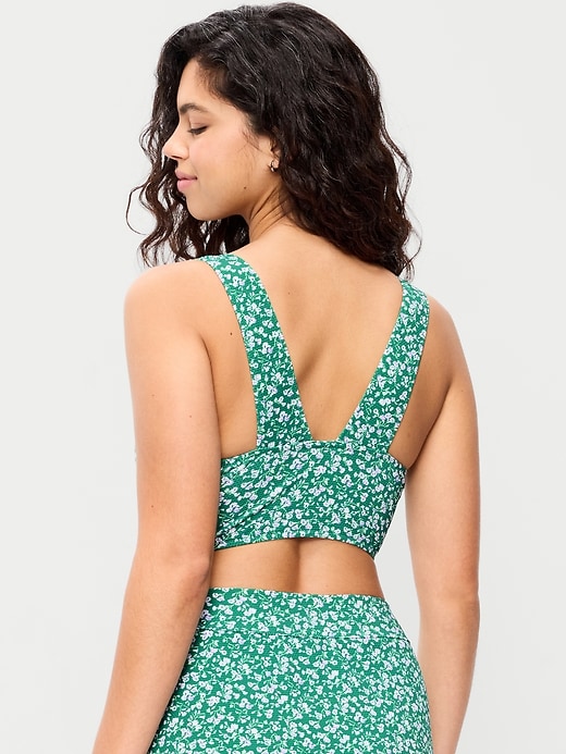 Image number 6 showing, Pique Longline Bikini Swim Top