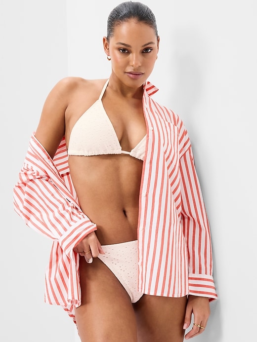 Image number 3 showing, Eyelet String Bikini Swim Bottoms