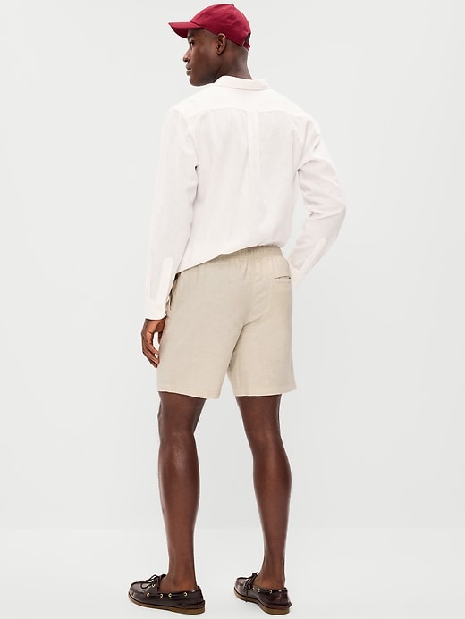 Image number 3 showing, Linen-Blend Jogger Shorts -- 7-inch inseam