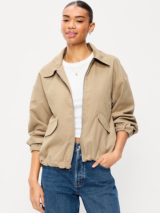 Image number 1 showing, Full-Zip Harrington Jacket