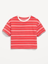 Image number 2 showing, Oversized Short-Sleeve Cropped T-Shirt for Girls