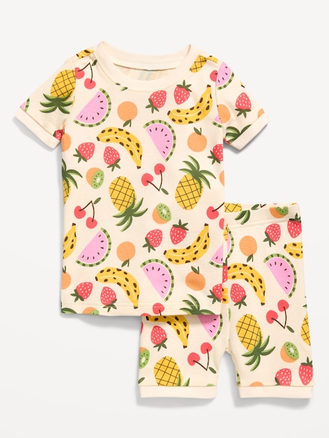 Printed Snug-Fit Pajama Set for Toddler & Baby