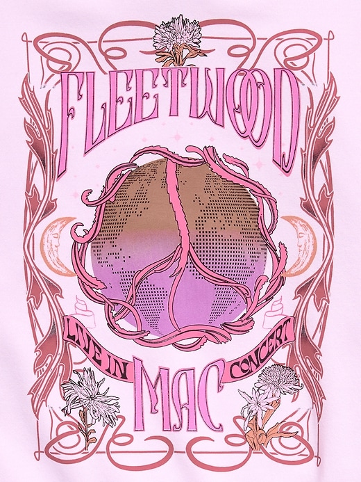 Image number 4 showing, Fleetwood Mac™ Oversized Graphic Tunic Hoodie for Girls