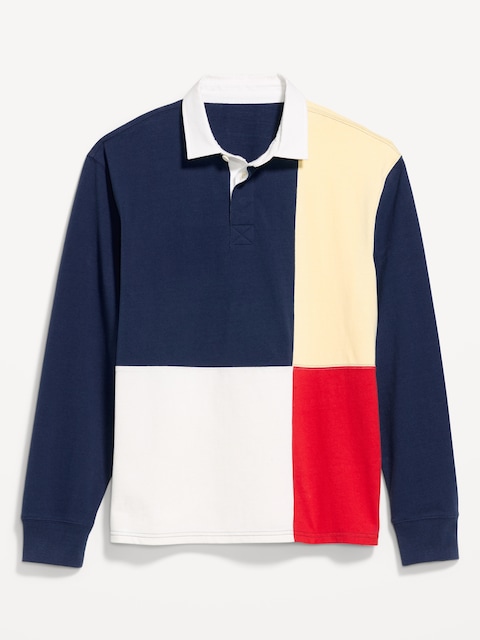 Color-Block Rugby Polo