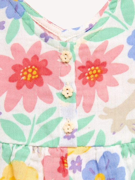Image number 3 showing, Oversized Sleeveless Double-Weave Romper for Toddler Girls