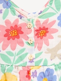 Image number 3 showing, Oversized Sleeveless Double-Weave Romper for Toddler Girls