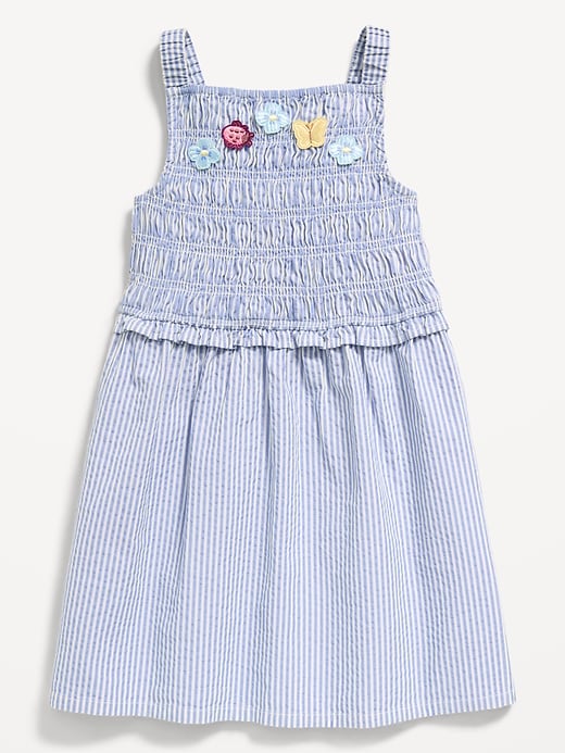 Image number 1 showing, Sleeveless Smocked Textured Dress for Toddler Girls