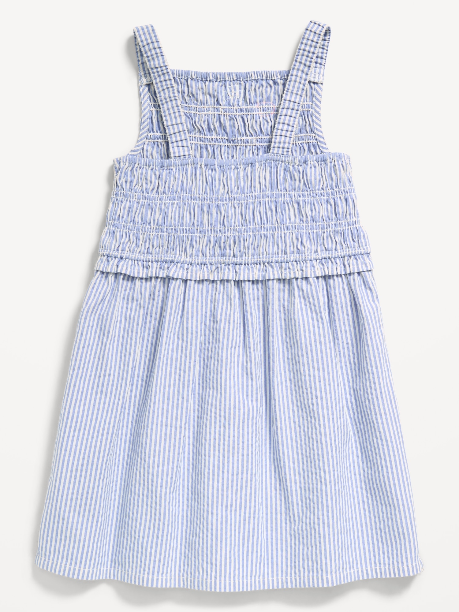 Sleeveless Smocked Textured Dress for Toddler Girls