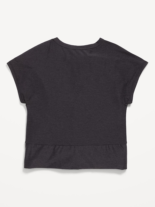 Image number 2 showing, CloudMotion Short-Sleeve Front-Knot 2-Pack T-Shirt for Girls