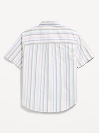 Image number 3 showing, Short-Sleeve Striped Pocket Oxford Shirt for Boys