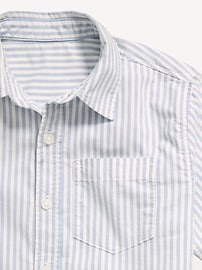 Image number 4 showing, Short-Sleeve Striped Pocket Oxford Shirt for Boys