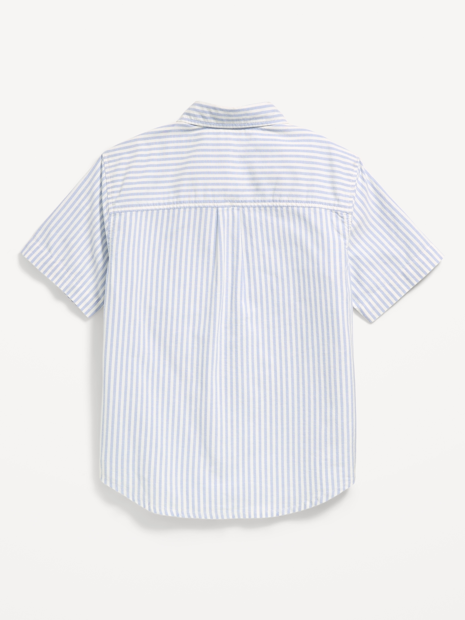Short-Sleeve Striped Pocket Oxford Shirt for Boys