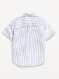 Image number 3 showing, Short-Sleeve Striped Pocket Oxford Shirt for Boys