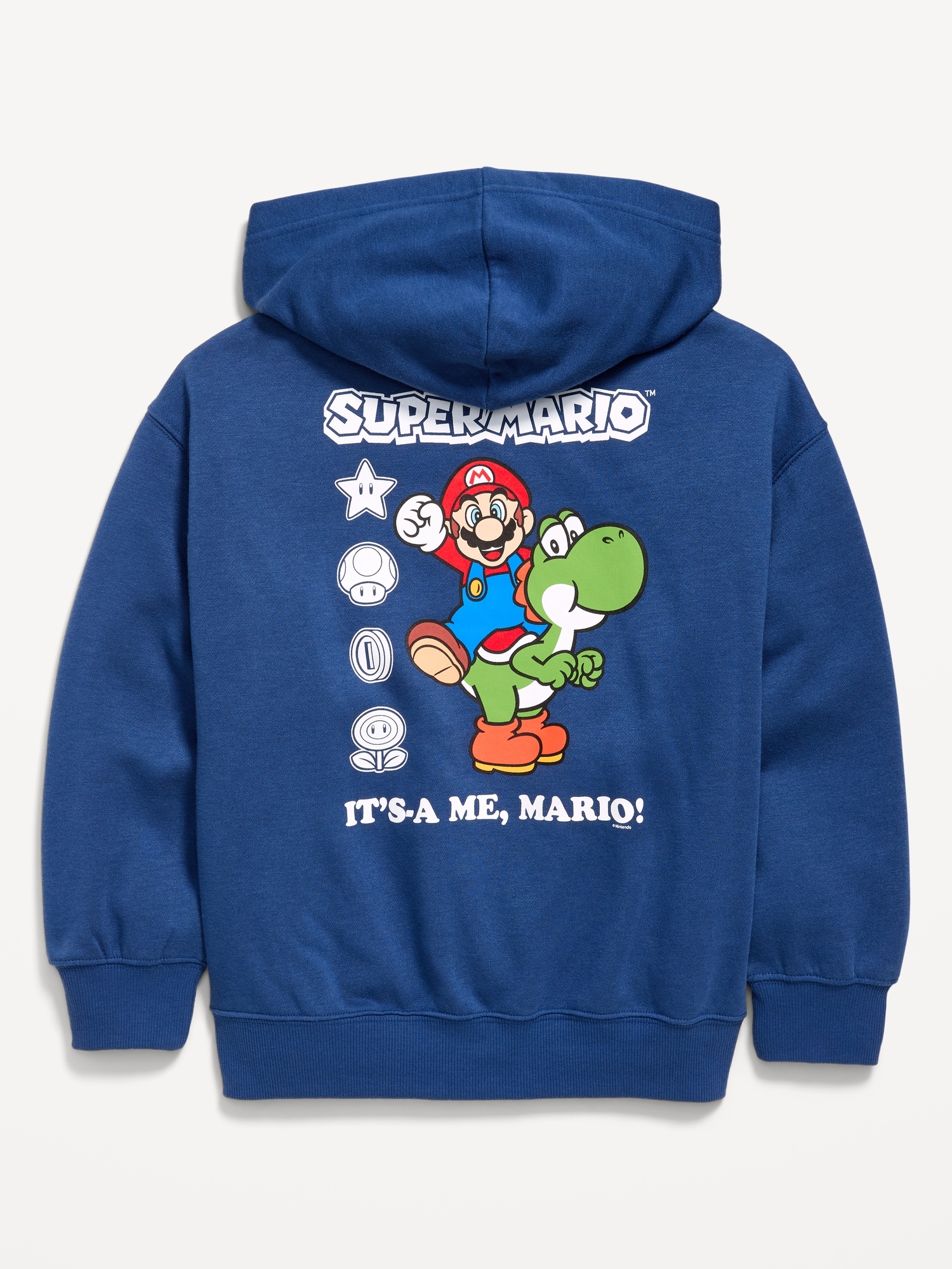 Super Mario™ Gender-Neutral Graphic Pullover Hoodie for Kids