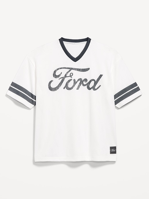 Licensed Graphic Cropped Mesh V-Neck T-Shirt from Old Navy - $18.49