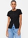 Short-Sleeve Ribbed Button-Down Top - image 5