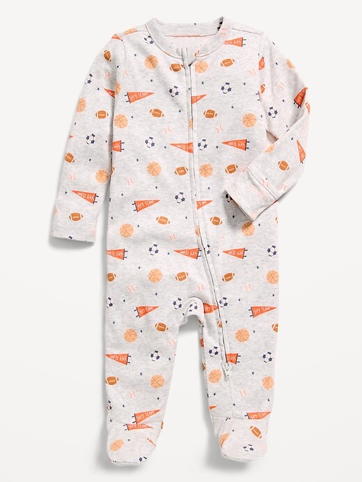 Image number 1 showing, 2-Way-Zip Sleep & Play Footed One-Piece for Baby