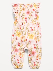 Image number 1 showing, Printed Sleeveless Ruffle-Trim One-Piece for Baby