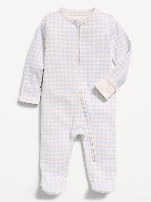 Image number 1 showing, 2-Way-Zip Sleep & Play Footed One-Piece for Baby